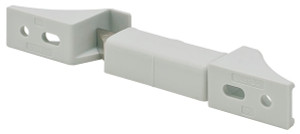 Double door latch kit, plastic white right hand