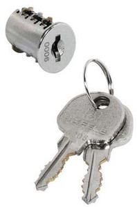 Lock Core, Symo, zinc, nickel plated, keyed alike SH9