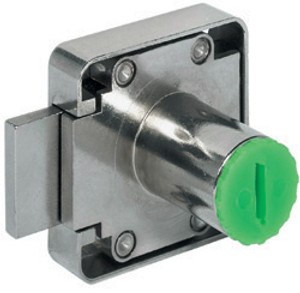 Rim Lock, Symo, zinc, nickel-plated, 32mm