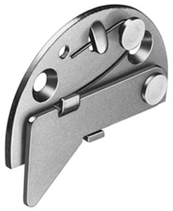 Drawer Catch, steel, nickel-plated, right hand