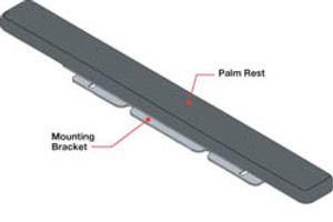Palm Rest, gel foam, black Palm Rest, gel foam, black