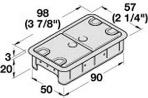 Cable Set, plastic, black, 98mm x 57mm