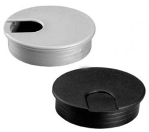 Cable Grommet, two-piece, plastic, silver, 80mm Cable Grommet, two-piece, plastic, silver, 80mm