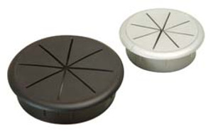 Cable Grommet, Flexi-Top, plastic, silver, 60mm Cable Grommet, Flexi-Top, plastic, silver, 60mm