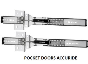 Pair of Accuride C155-16 Pocket Door Slide, steel, zinc plated, 400mm/16"