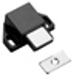 Magnetic Push/Touch Latches, White, .33' Short, Single
