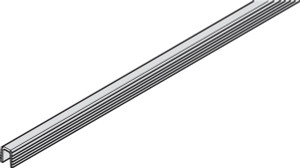 EKU Lower Guide Rail, plastic, gray, 7/2.5 meters