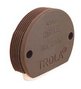 Roller Bottom Guide, With steel spindle, plastic, brown Roller Bottom Guide, With steel spindle, plastic, brown