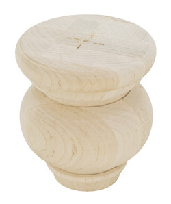 Bunn Foot, maple, 4" x 4-1/2"