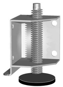 Base Leveler, steel, zinc-plated, M8 x 70mm