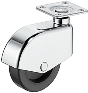Caster, no brake, M10, zinc, chrome-plated, 50mm