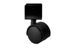 Caster, no brake, U-bracket, 19mm, plastic, black, 40mm #166/3z