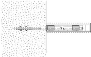 Shelf Support, steel, with wood thread, 12mm