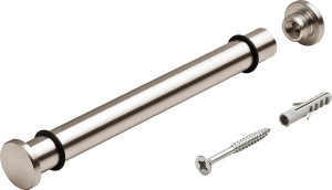 Shelf Support, Glass Shelves, Ø20 mm Wall mounting, visible, Stainless steel, matt brushed Shelf Support, Glass Shelves, Ø20 mm Wall mounting, visible, Stainless steel, matt brushed