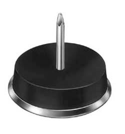 Furniture Glide, steel, rubber, nickel-plated, 18mm