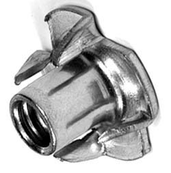 T-Nut, steel, zinc plated, 1/4-20 x 10mm length