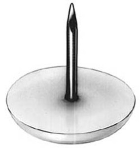 Furniture Glide, plastic, white, 19mm