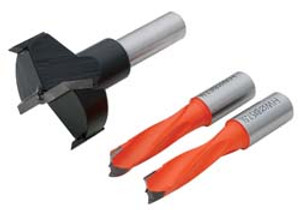 Drillbit Kit for Hinge Machines, carbide, includes: (2)-left hand 8mm and (1)-right hand 35mm bits Drillbit Kit for Hinge Machines, carbide, includes: (2)-left hand 8mm and (1)-right hand 35mm bits
