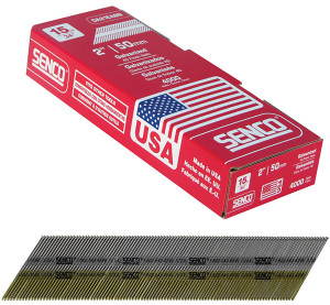Senco DA21EPBN 15 gauge x 2" chisel point 34 degree angled strip finish nails bright basic Senco DA21EPBN 15 gauge x 2" chisel point 34 degree angled strip finish nails bright basic