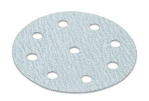 H&L disc, 5", 9 holes, silicon carbide, 120 grit, paper, 100 per package H&L disc, 5", 9 holes, silicon carbide, 120 grit, paper, 100 per package