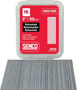 Senco M001003 16 gauge x 1 1/2" T-head straight strip finish nails galvanized Senco M001003 16 gauge x 1 1/2" T-head straight strip finish nails galvanized