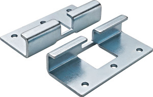 Flip Bolt, J-hook, steel, nickel plated