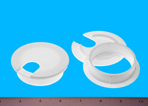 Round Wire Management Grommet White 2-1/2", Bag of 1