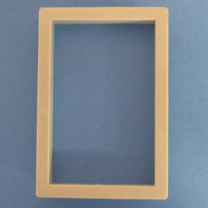 Finishing Grommet 5-13/16" X 3-13/16" (Outlet Access), Almond, pkg of Finishing Grommet 5-13/16" X 3-13/16" (Outlet Access), Almond, pkg of