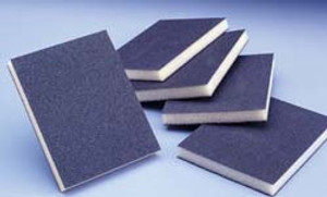 Sponge Flex Pad, 4 3/4" x 3 3/4" x 1/2", silicon carbide, 100 grit coarse Sponge Flex Pad, 4 3/4" x 3 3/4" x 1/2", silicon carbide, 100 grit coarse
