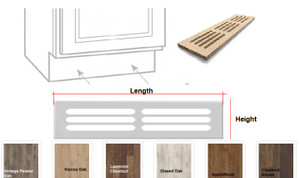 Cabinet Toe Kick Vented Vents Pergo Outlast Stair risers 5/8"-1/2" Thick 4 Feet Long Choose your color and Add Ons -Lighting Toekick Cabinet Toe Kick Vented Vents Pergo Outlast Stair risers 5/8"-1/2" Thick 4 Feet Long Choose your color and Add Ons -Lighting Toekick