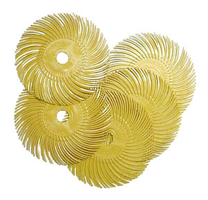 3M Scotch-Brite Radial Bristle Discs, Yellow, Grit 80, 3" 5 Disks 3M Scotch-Brite Radial Bristle Discs, Yellow, Grit 80, 3" 5 Disks