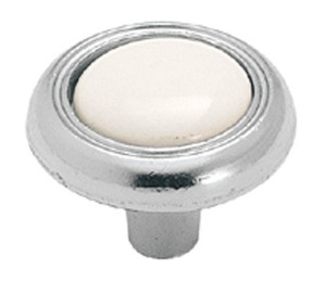 Royal Family, White Polished Chrome 1-1/4"