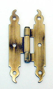 Decorative "H" Furniture Hinges, Flush,Antique English