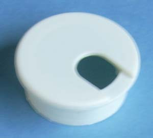 Round Wire Management Grommet White 1-3/4", Box of 50