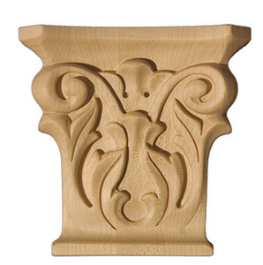 Art for Everyday Capitals, Maple 6-1/4" W X 6-1/4" H X 1-7/8" T