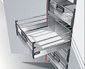 Interior Rollout, D Height, Double Gallery. Choose from 75lb. gray, 110lb gray, 75lb stainless steel and 110lb stainless steel, Gray 550Mm (21-5/8")