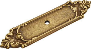 Period Brass Richelieu, Antique Brass Backplate 1" X 4-5/16"