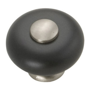 Tranquility, Satin Nickel W/Black 1-1/4"