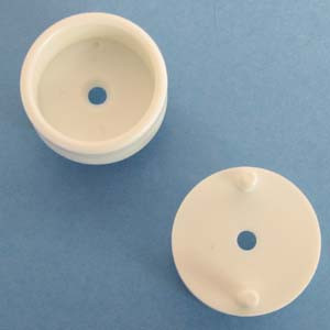 Pegged Pole Socket Whole White, Pkg of 50