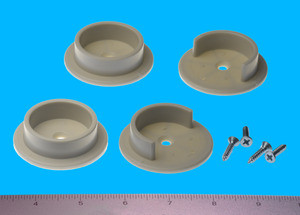 Standard Pole Sockets Almond, Pkg of 250 sets - screws included Standard Pole Sockets Almond, Pkg of 250 sets - screws included