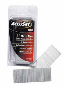 Accuset 23 Gauge Headless Nails, 1" Box Of 2600