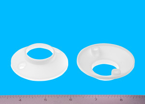 Pole Socket White 1-1/8", Bag of 2