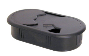 Oval Grommet, 60mm, Black 2-3/8" X 4-5/8"