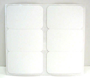 Adhesive Miscellaneous Caps, White 1-1/2"