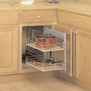 Slide Out Base Blind Corner Unit, Similar To # Febbcs L 15 Short Base Left Unit Frosted Nickel