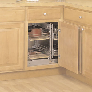 Slide Out Base Blind Corner Unit, Similar To # Febbct L 15 Tall Base Left Unit Frosted Nickel