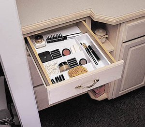 Cosmetic Drawer, White 5" To 20-3/4"W X 3"H X 16-1/2" To 17-7/8"D Cosmetic Drawer, White 5" To 20-3/4"W X 3"H X 16-1/2" To 17-7/8"D