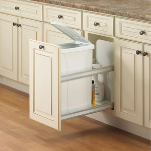 Soft Close, Door Mount Waste Bins, 50 Qt Platinum 11-13/16" W X 23-1/4" H X 22-7/16" D Ch Soft Close, Door Mount Waste Bins, 50 Qt Platinum 11-13/16" W X 23-1/4" H X 22-7/16" D Ch