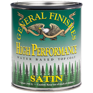 Water Based High Performance Polyurethane Top Coat, Gloss 1 Quart