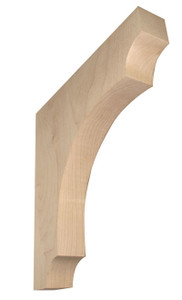 Corbels - Plain Support Brackets, 2 Keyholes Maple 8.5" X 8.5" X 1.25"